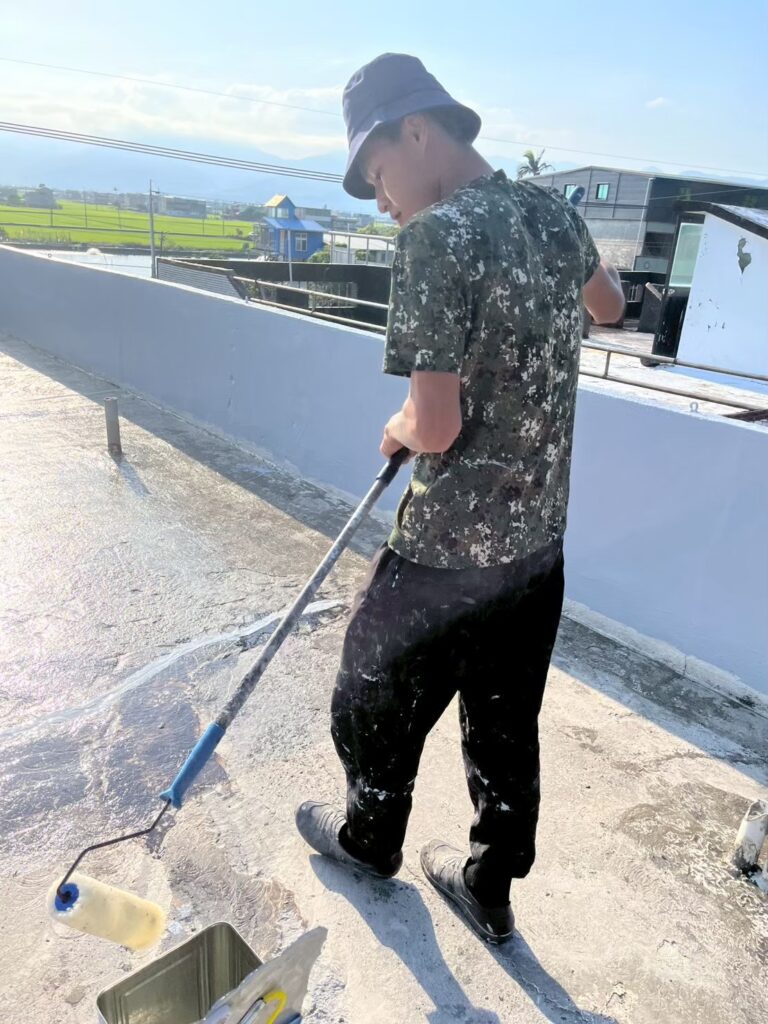 壯圍鄉屋頂防水工程施工照片