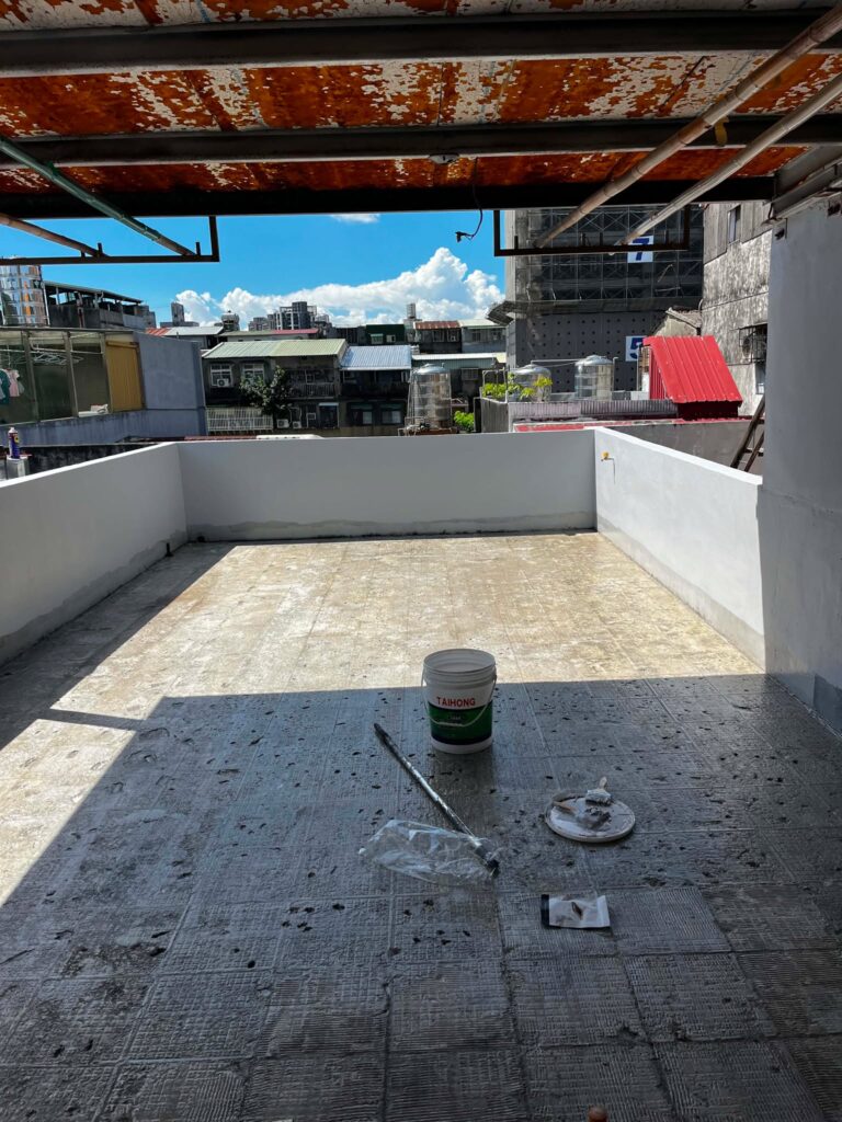 屋頂露臺防水工程施工照片
