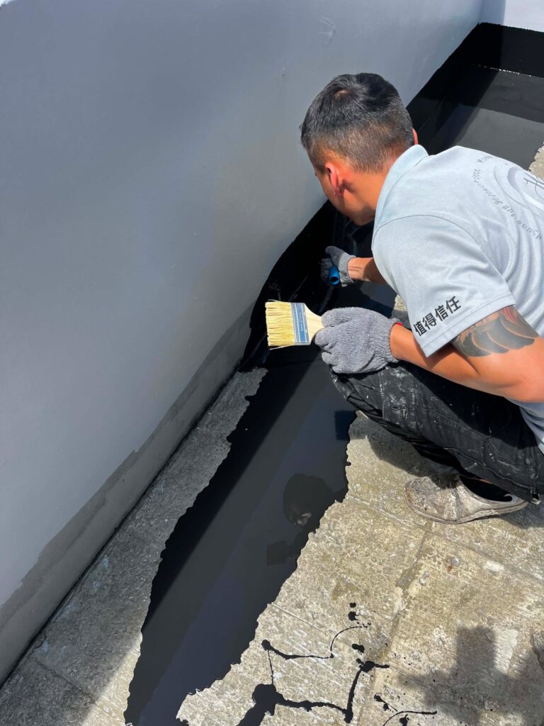 屋頂露臺防水工程施工照片